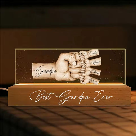 Personalised LED fist bump keep sake