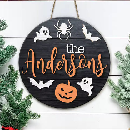 Personalised Halloween Hanging Sign