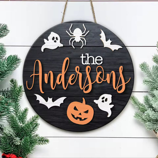 Personalised Halloween Hanging Sign
