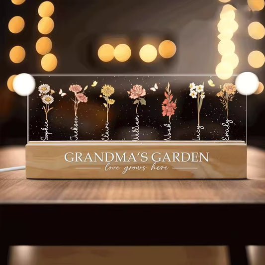 Personalised LED Flower Garden Display