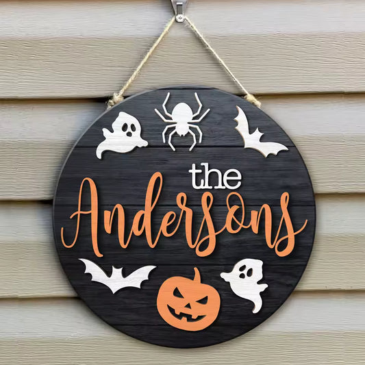 Personalised Halloween Hanging Sign