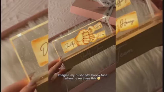 Personalised LED fist bump keep sake